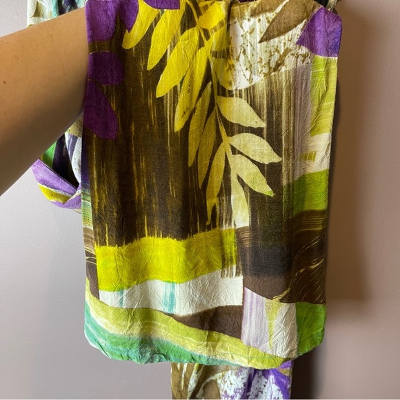 Jams World Rain Shadow Floral Print Flowy Pants XS - Picture 8 of 13